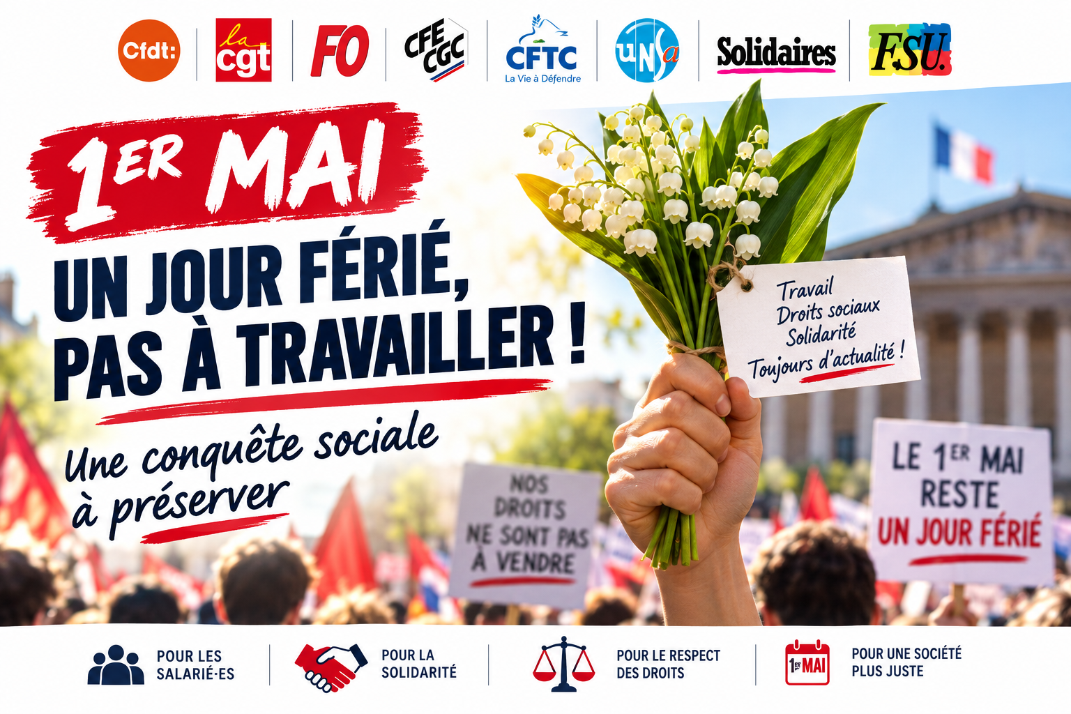 You are currently viewing 1er mai : courrier intersyndical au Premier ministre