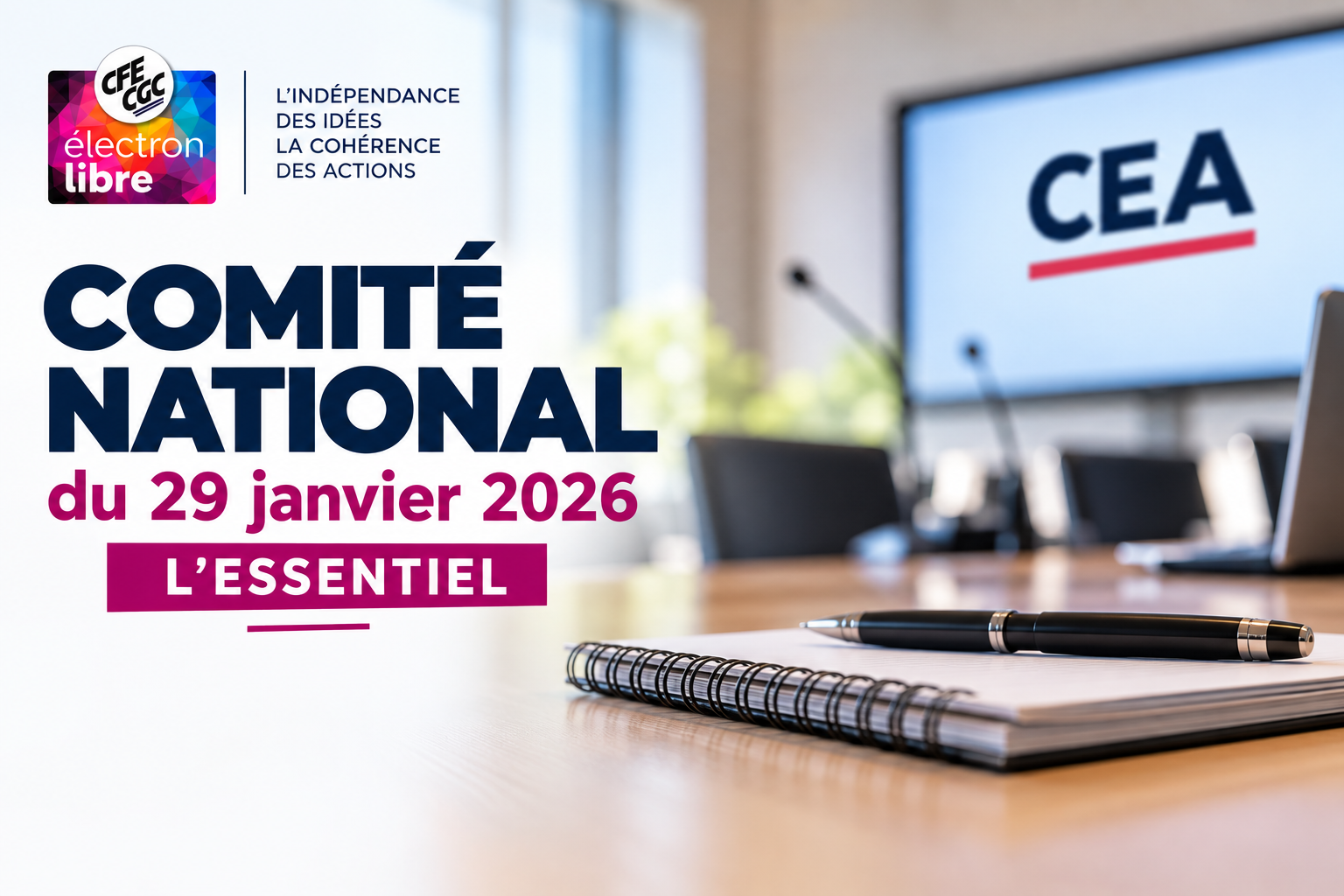 You are currently viewing Comité national du 29 janvier 2026 : la CFE-CGC SICTAM en première ligne