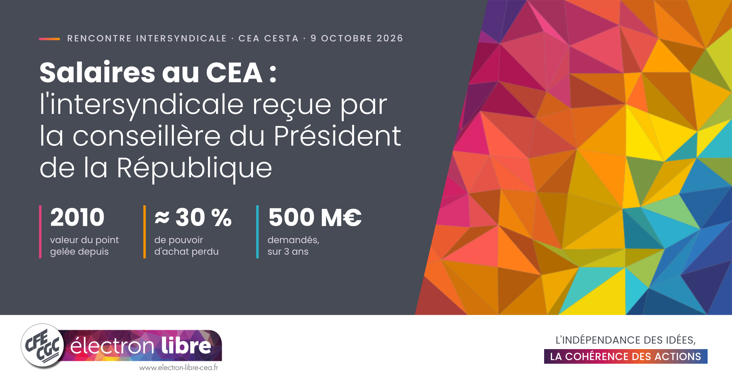 Vous consultez actuellement Salaires au CEA : l’intersyndicale reçue par la conseillère du Président de la République